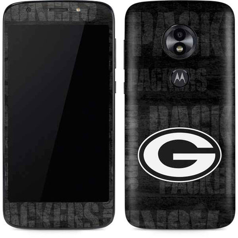 NFL Green Bay Packers Black & White Moto E5 Play Skin